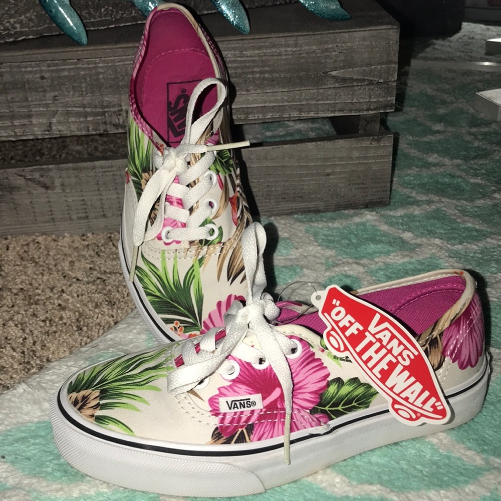 Vans White Tropical Sneakers